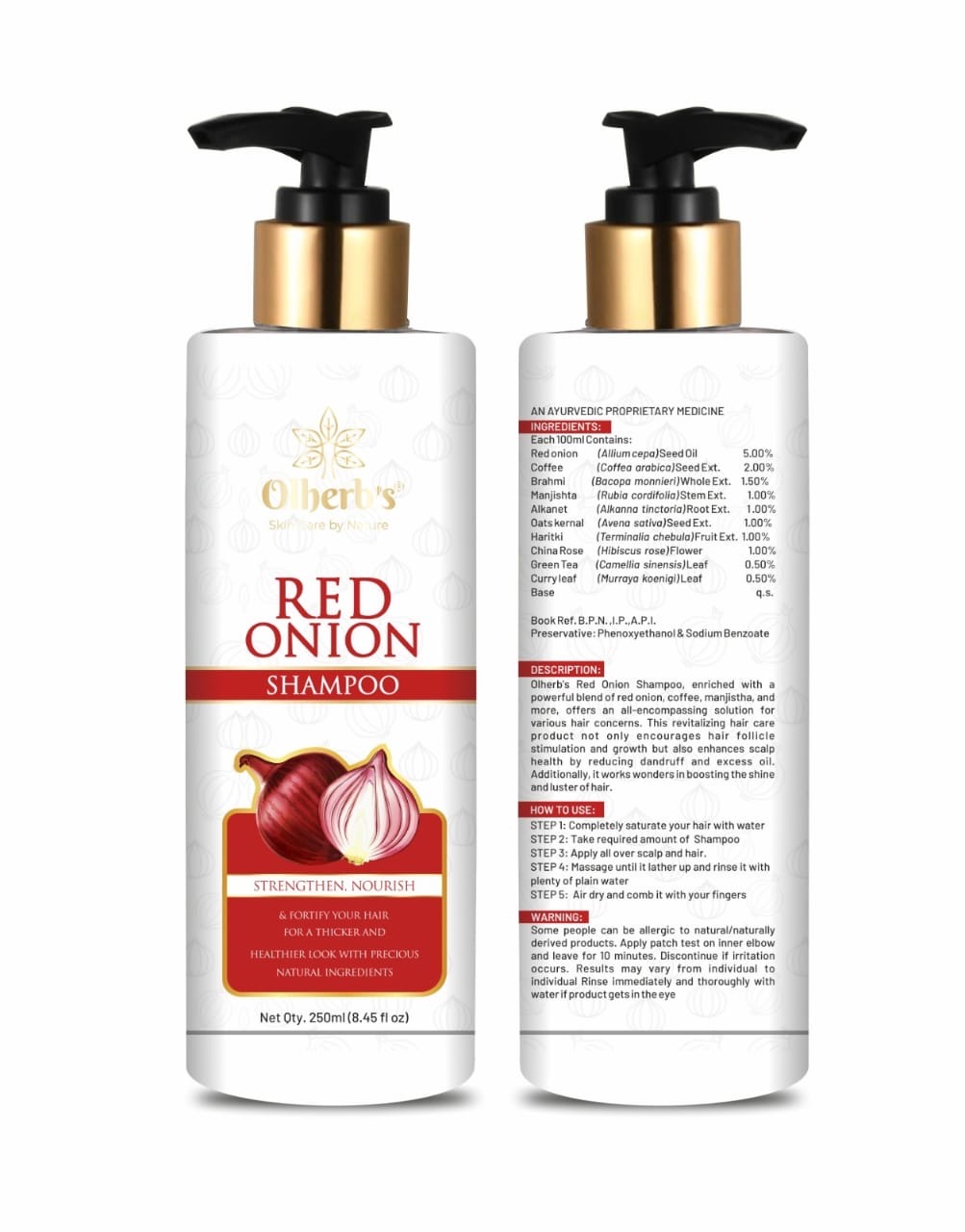 Red Onion Shampoo (250ml)